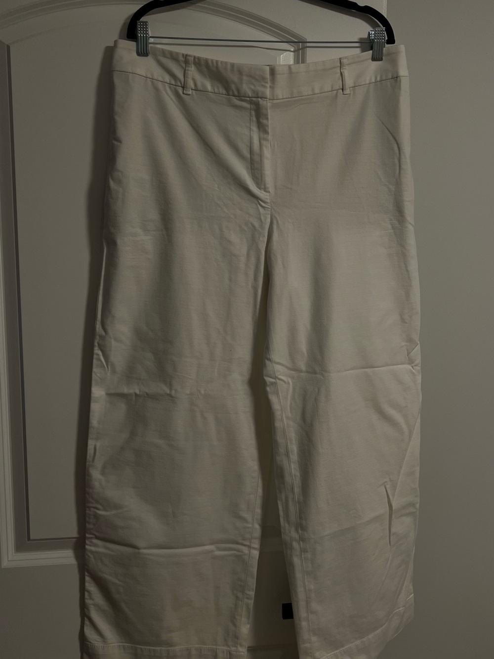 Classic Wide-Leg Cream Women's Pants